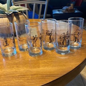 Kodak 100 Centennial Anniversary glasses. 6 different scenes. Excellent conditio